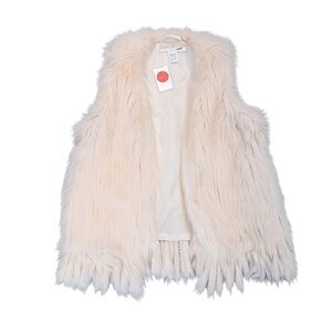 Ladies size small, Ellison Faux Fur Vest, ivory colour, NWT boho